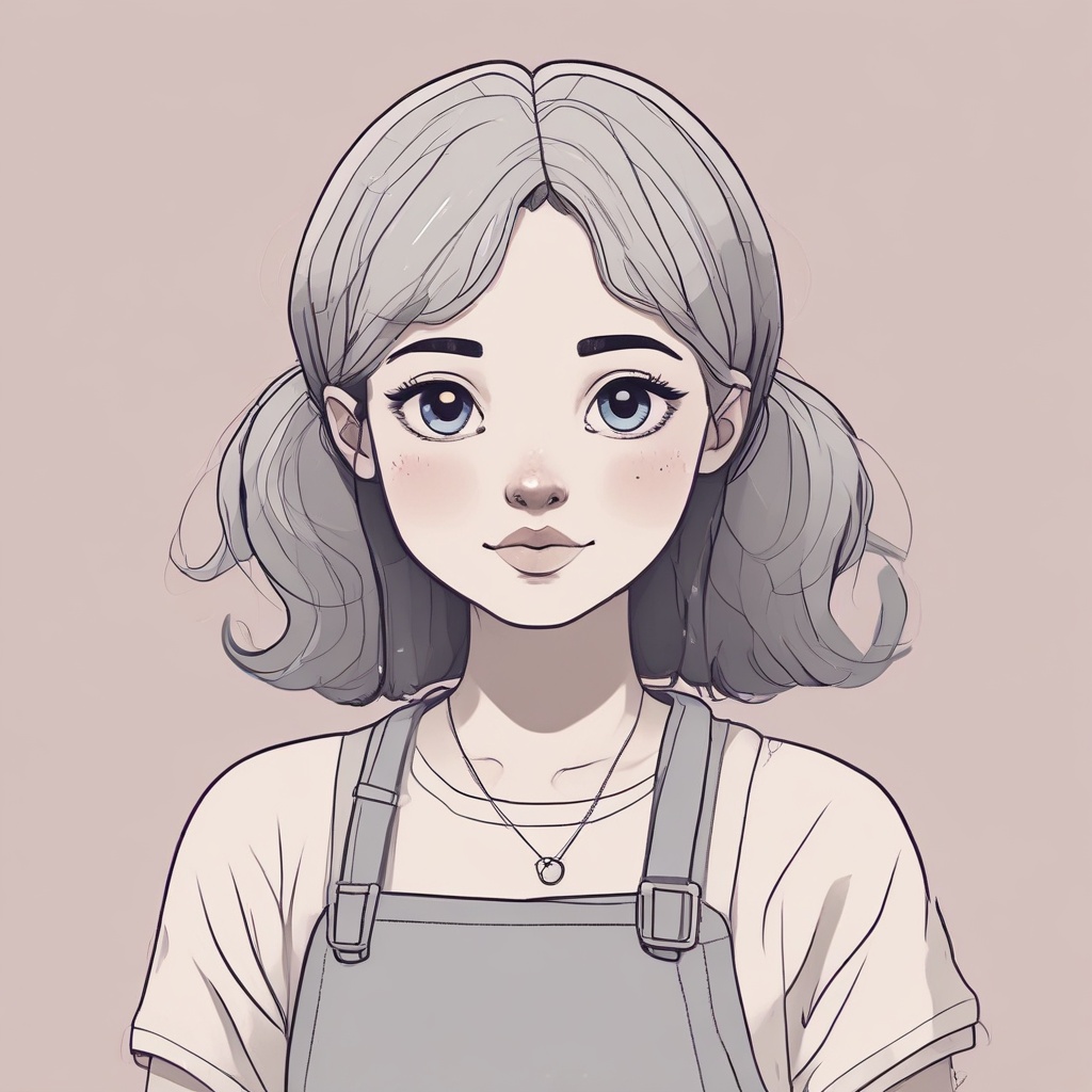 Placeholder for cute girl illustration generated
